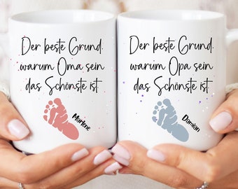 Personalized mug for Grandma and Grandpa with names, birthday gift for grandparents from grandchildren, mug gift for Grandma and Grandpa's birthday