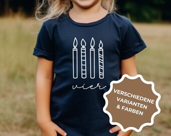 camiseta personalizada con velas de cumpleaños para cumpleaños de niños, camiseta de niño de cumpleaños con año, traje de niño de cumpleaños individualmente