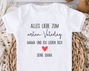 Personalisierter Babybody für den ersten Vatertag, Baby Papa Geschenk, Vater Sohn Geschenkidee, Strampler für neuen Papa, Vatertagsgeschenk