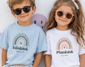 Kitakind Shirt personalisiert mit Namen & Jahr, Kitakind 2026 T-Shirt, Kindergarten Geschenk, Hallo Kita Shirt, Maxikind Shirt, Schulkind