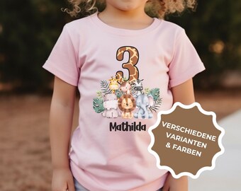 maglietta personalizzata per il compleanno dei bambini, maglietta per il compleanno dei bambini con anno e nome, completo Wild One per il compleanno dei bambini