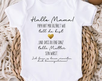Baby bodysuit gift for expectant mothers, gift for newborns, pregnancy gift idea, gifts for expectant mothers, Hello Mama bodysuit