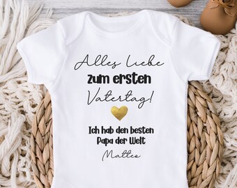 Personalisierter Babybody für den ersten Vatertag, Baby Papa Geschenk, Vater Sohn Geschenkidee, Strampler für neuen Papa, Vatertagsgeschenk