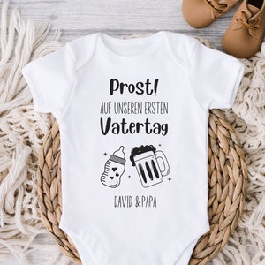 Personalisierter Babybody für den ersten Vatertag, Baby Papa Geschenk, Vater Sohn Geschenkidee, Strampler für neuen Papa, Vatertagsgeschenk Bild 1