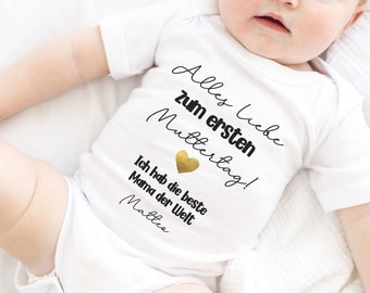 Personalized baby bodysuit for the first mother's day with name, baby mom gift, mother's day gift romper, best mom gift