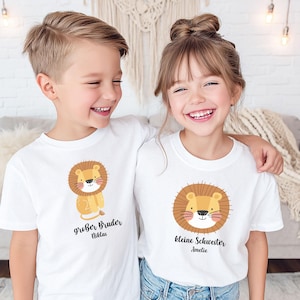 Tenue frère/sœur, T-shirt grand frère/sœur, petit frère/sœur, look partenaire prénom personnalisé, annoncer grossesse