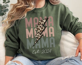 Personalisiertes Mama Sweatshirt mit Geburtsjahr, Mama Hoodie, Geschenkidee für Mama, Geburtstagsgeschenk, Muttertagsgeschenk, Babyparty