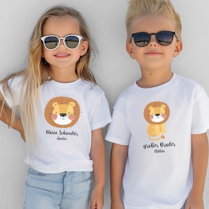 Tenue frère/sœur, T-shirt grand frère/sœur, petit frère/sœur, look partenaire prénom personnalisé, annoncer grossesse