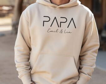 Dad hoodie personalized with name, birthday gift for dad, dad sweatshirt minimalist, gift idea for dad individually