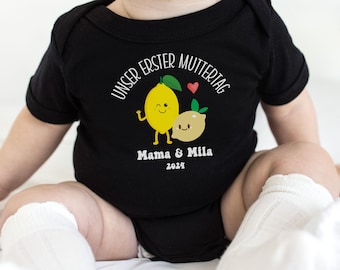 Personalisiertes T-Shirt für Mama und Baby, Geschenk Mama und ich Shirt, Partnerlook Mutter Tochter Set, Muttertagsgeschenk erster Muttertag