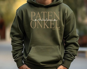 Personalized godfather hoodie, godfather sweater with birth year and name, best uncle gift, expectant godfather, Christmas gift for godfather