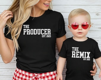 Outfit per mamma e bambino, maglietta personalizzata per la mamma, regalo per la gravidanza, regalo per la festa della mamma per la mamma, outfit coordinato per la famiglia di mamma e bambino