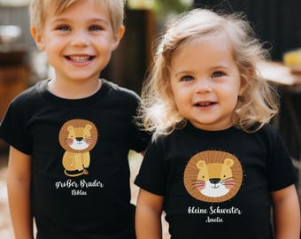 Broer/zus outfit, shirt voor broer en zus, kleine broer grote zus, bijpassende outfit voor broer en zus gepersonaliseerd, shirt voor grote broer