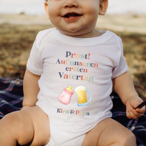 Maglietta Neonato 'Buon Compleanno Papà' - 100% Cotone, Unisex, Idea Regalo Per Feste E Neonati - Foto 10