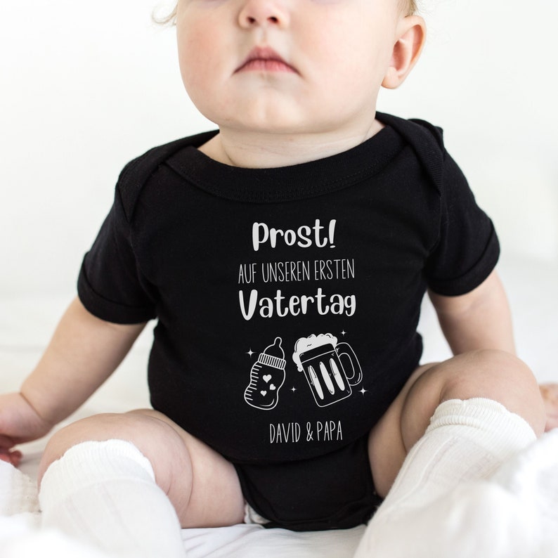 Personalisierter Babybody für den ersten Vatertag, Baby Papa Geschenk, Vater Sohn Geschenkidee, Strampler für neuen Papa, Vatertagsgeschenk Bild 4