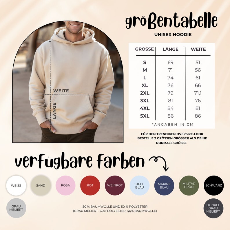 Hoodie personalisiert mit Namen und Jahr, Geburtstagsgeschenk für Papa, Papa Hoodie minimalistisch personalisiert, Geschenkidee für Papa Bild 6