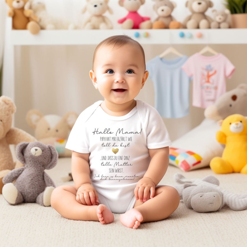 Babybody für werdende Mutter, Geschenk Schwangere, Geschenk zur Babyparty, Baby 2024 Strampler, Geschenk Geburt, Geschenk Schwangerschaft zdjęcie 5