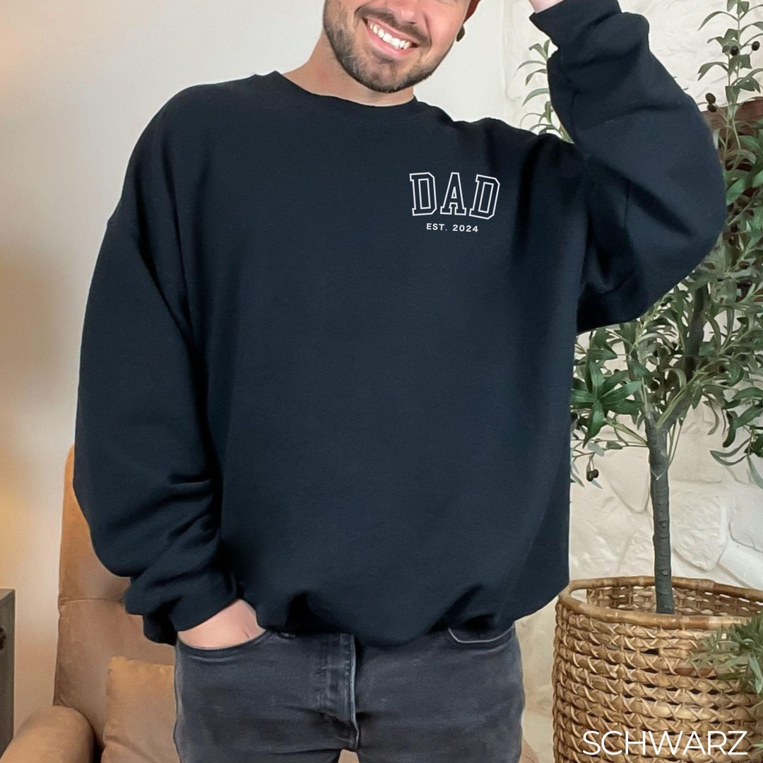 Dad Sweatshirt Personalized With Child's Name, Gift Dad Birth, Birthday