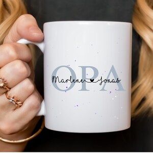 Personalisierte Tasse für Oma und Opa mit Namen, Geburtstagsgeschenk für Großeltern von Enkeln, Tasse Geschenk von Enkelkindern individuell Bild 4