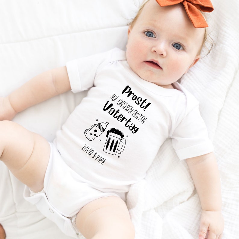 Personalisierter Babybody für den ersten Vatertag, Baby Papa Geschenk, Vater Sohn Geschenkidee, Strampler für neuen Papa, Vatertagsgeschenk Bild 3