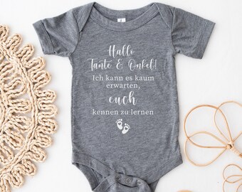 Strampler Mit Text – Onkel/Tante Ankündigung – Can Baby