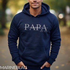 Hoodie personalized with name and year, birthday gift for dad, dad hoodie minimalist personalized, gift idea for dad image 5