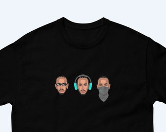 Lewis Hamilton T-Shirt | Three Wise Lewis es | Mercedes AMG | Formel 1 Racing T-Shirt | Motorsport kleidung | F1 | Formel 1
