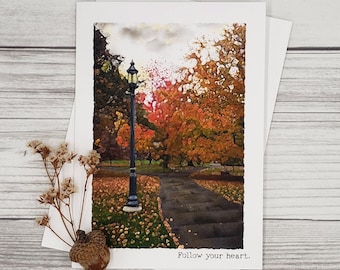 Follow Your Heart Card: Mixed Media Watercolor Good Luck