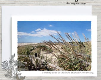 Seascape Birthday Card - Watercolor Inspirational Beach Coastal Handmade