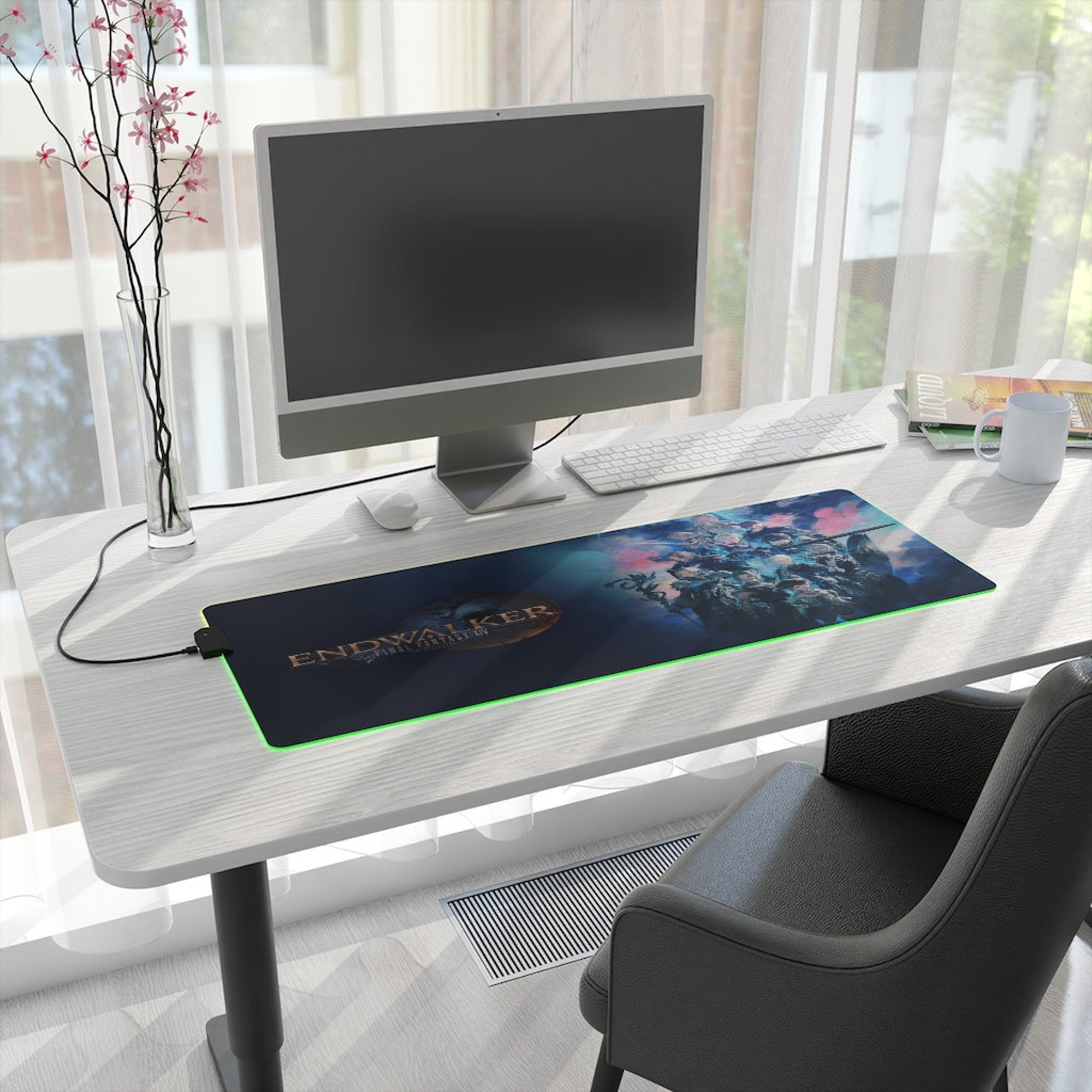 Final Fantasy XIV Endwalker RGB Mouse Pad | FFXIV Led Desk Mat
