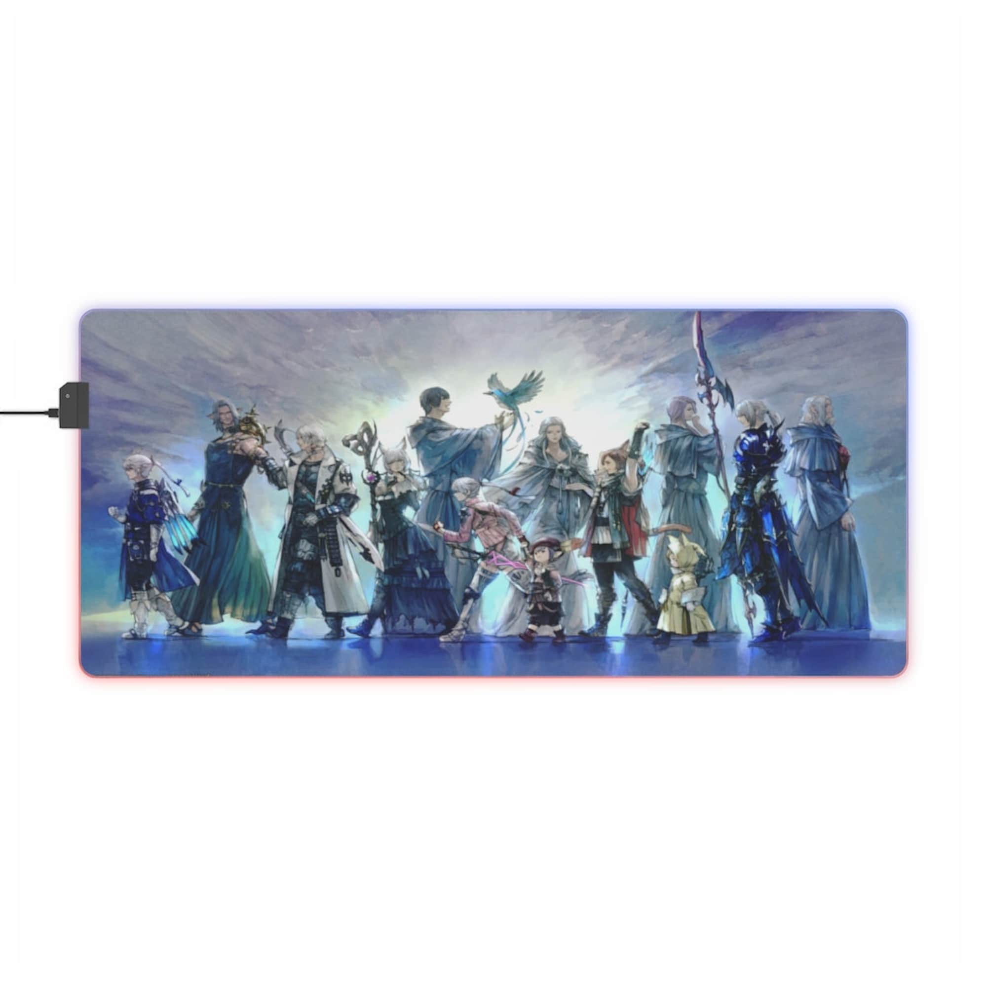 Final Fantasy XIV Endwalker RGB Desk Mat Endwalker Credits Led Mouse