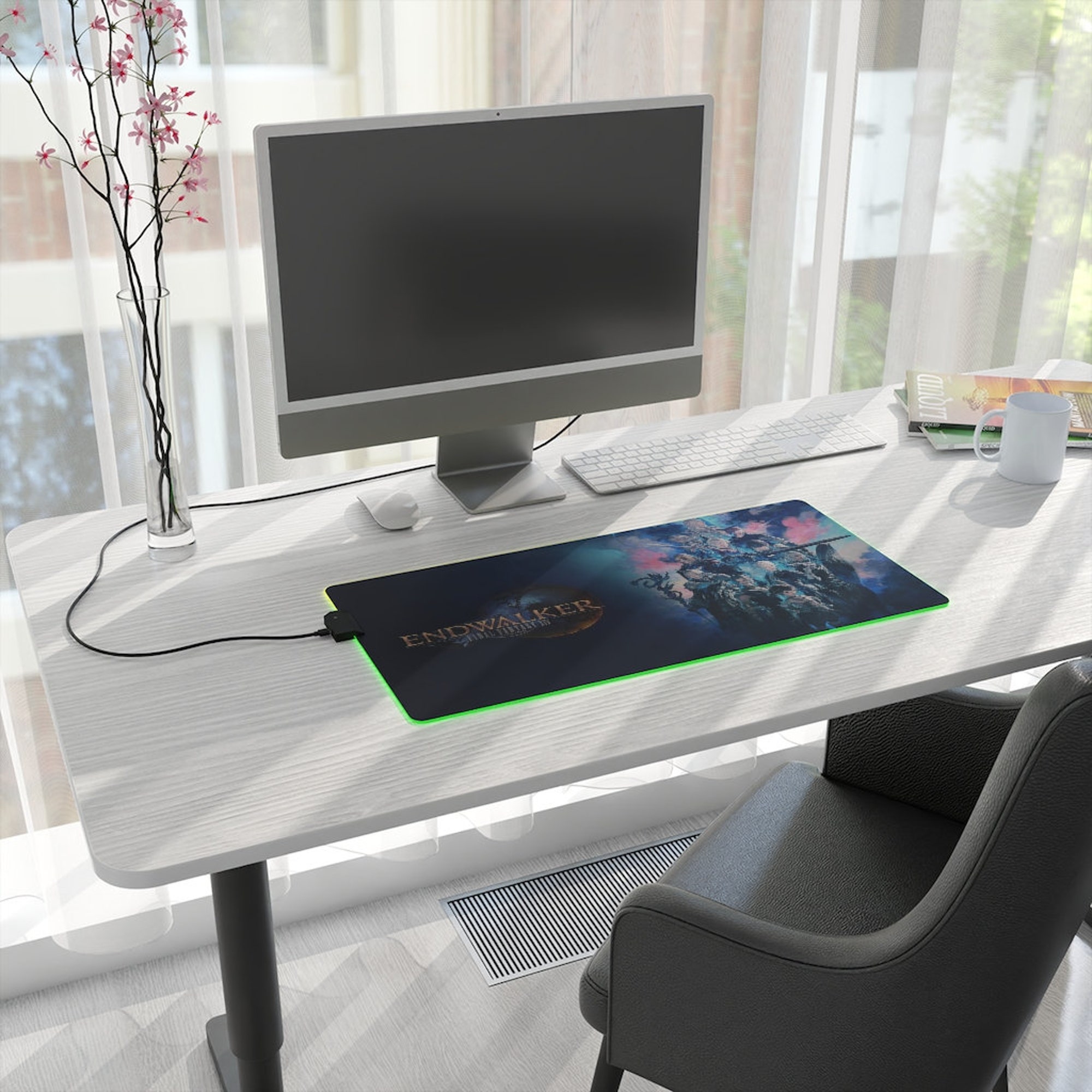 Final Fantasy XIV Endwalker RGB Mouse Pad | FFXIV Led Desk Mat