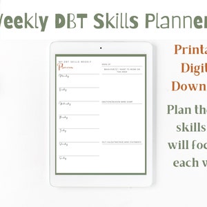 Weekly DBT Skills Planner Worksheet