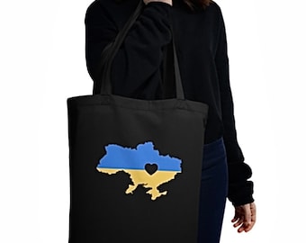 My heart is with Ukraine  Eco Tote Bag