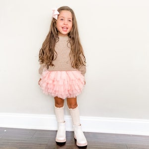 Charley Fluffy Multilayered Girls Tutu in Multiple Colors. Girls Tutu. Tutu Skirt. Birthday tutu. Toddler Tutu Pink