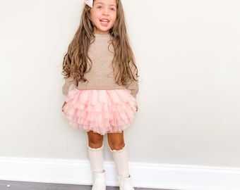 Charley Fluffy Multilayered Girls Tutu in Multiple Colors. Girls Tutu. Tutu Skirt. Birthday tutu. Toddler Tutu