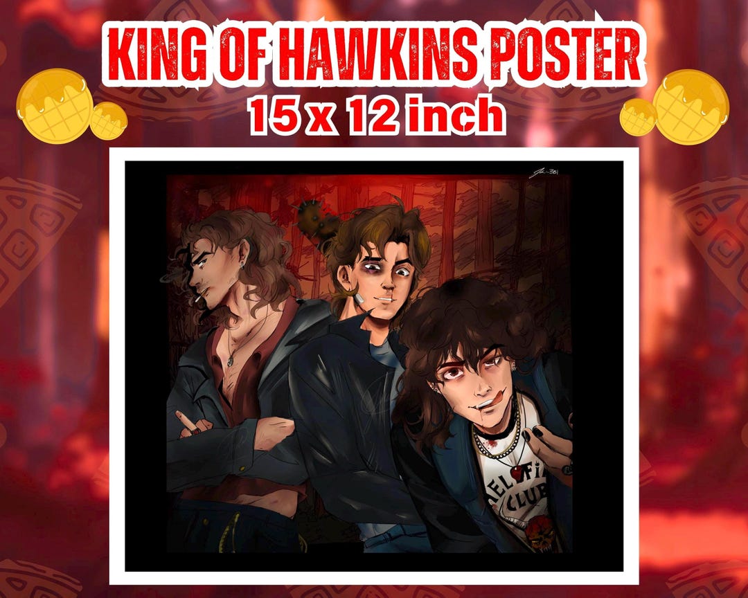 Stranger Things Poster Eddie Munson Steve Harrington Billy