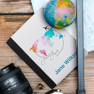 Personalized Passport Case: Adventure Awaits, Custom Travel Gift