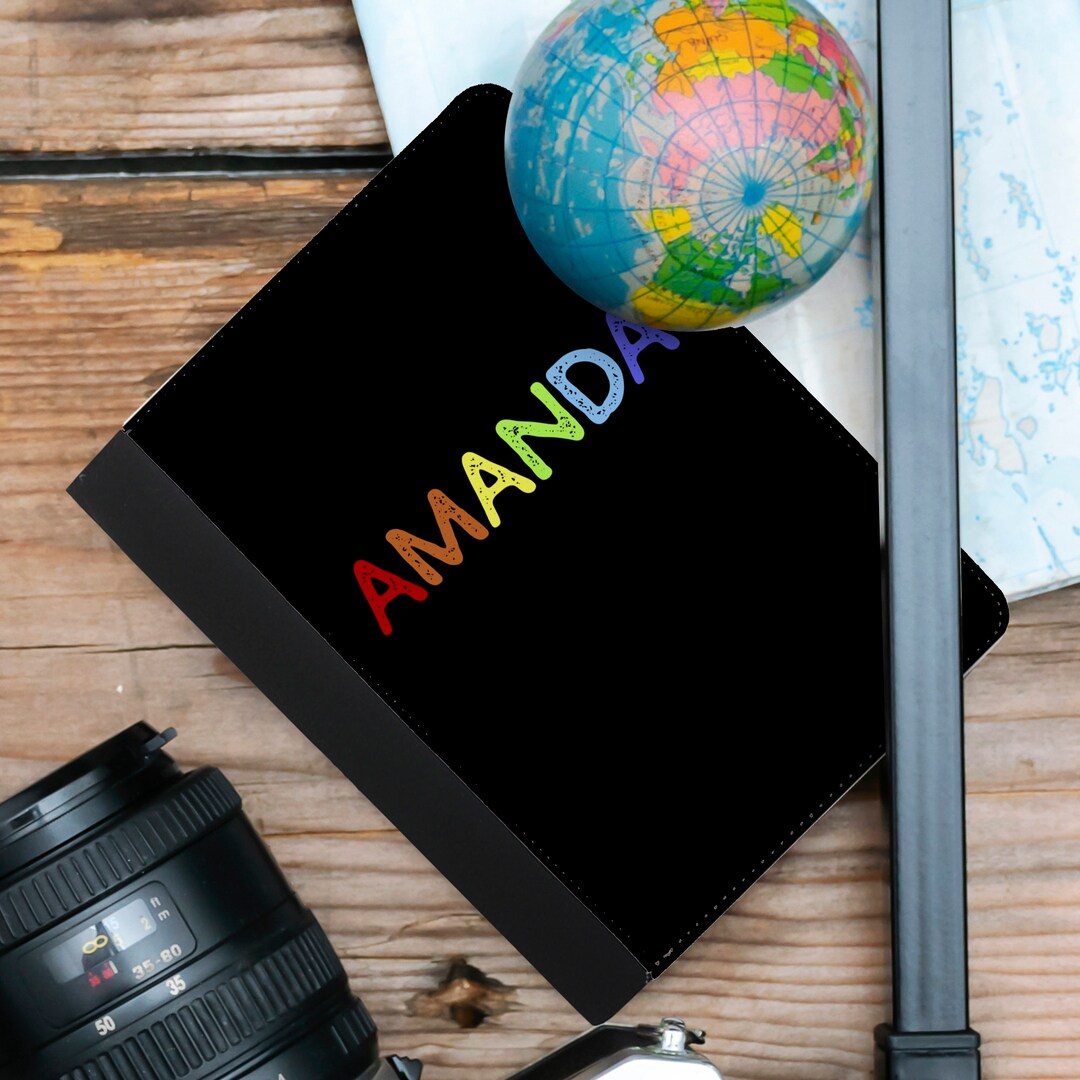 Custom Rainbow Name Passport Case Personalized Passport Case Custom Passport Case Gifts for