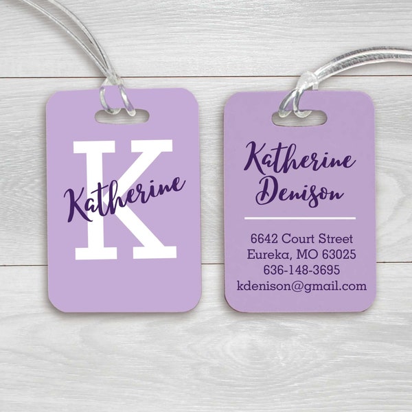 Personalized Rubber Luggage Tags Etsy