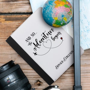 And So The Adventure Begins Passport Case | Personalized Passport Case | Custom Passport Case | Gifts For International Traveler