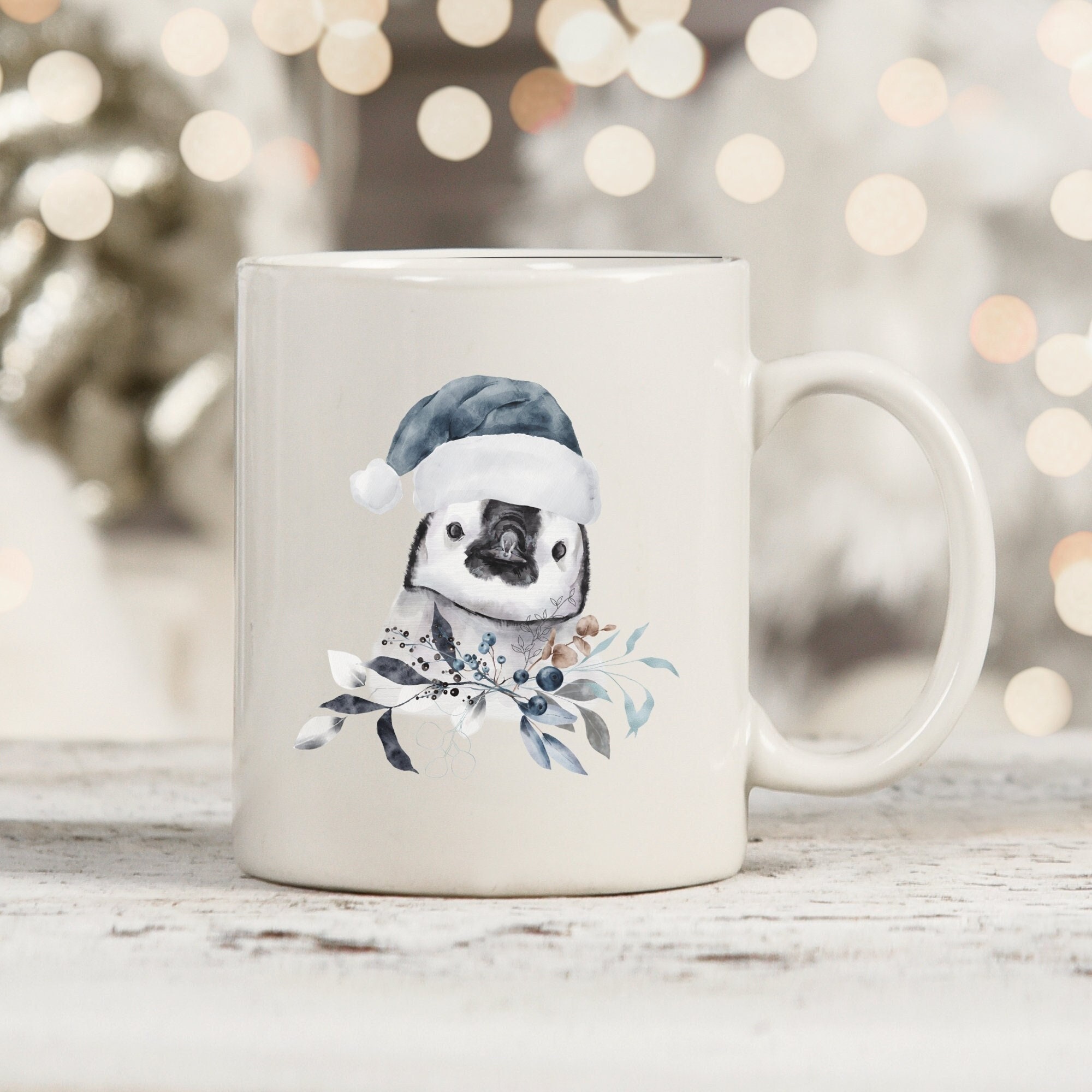 penguin ceramic mug