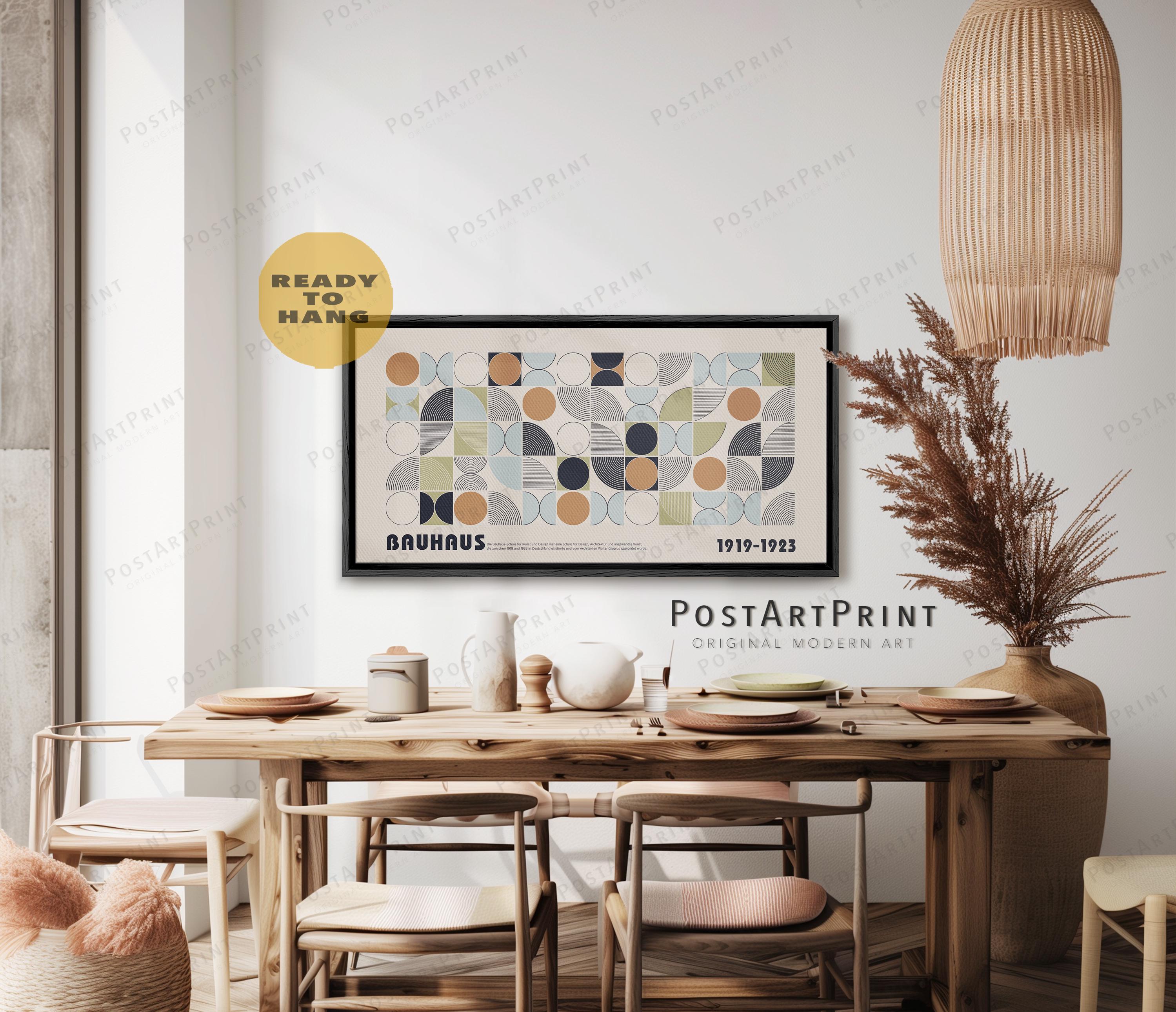 Bauhaus Art Print: Mid Century Modern Horizontal Framed Wall Decor