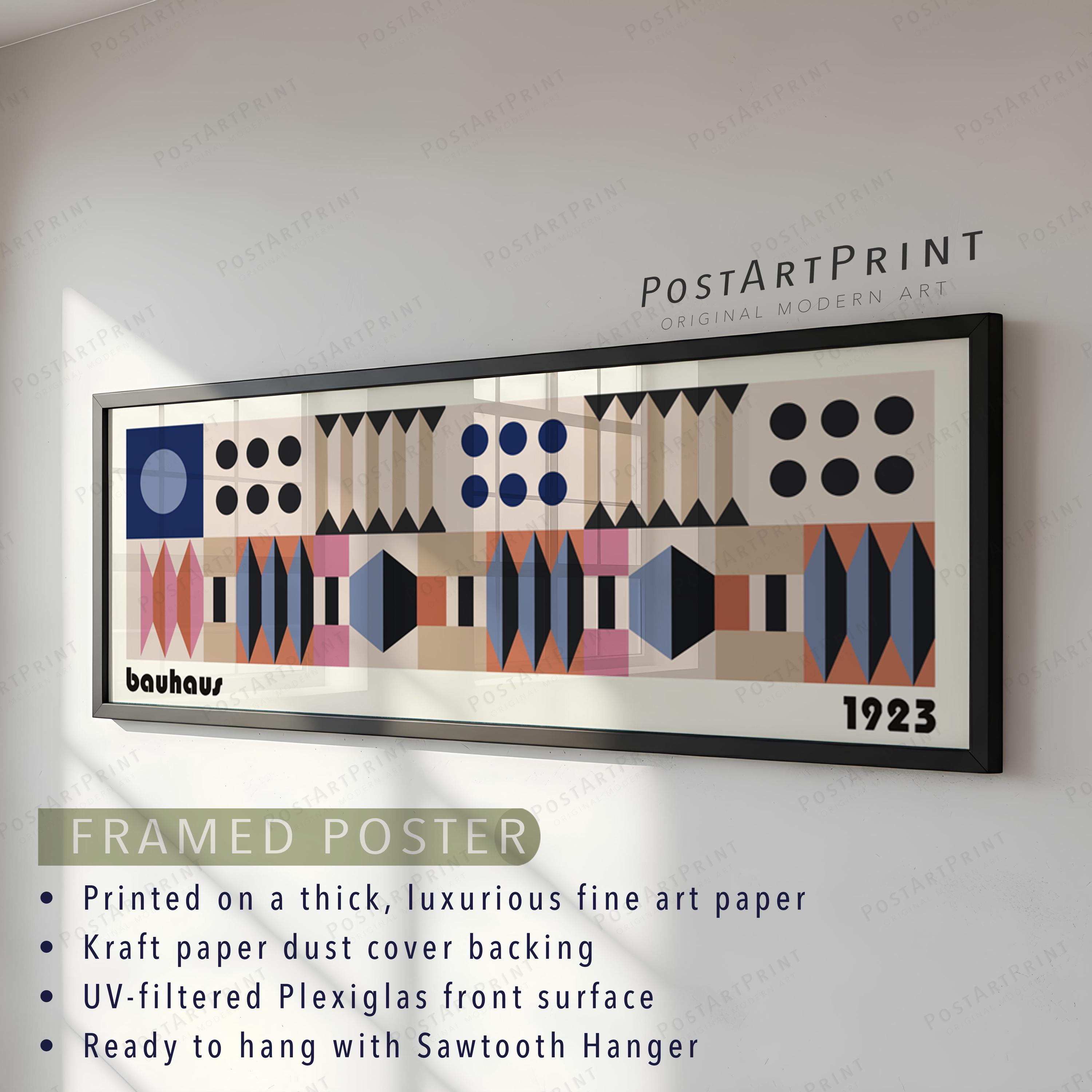 Framed Bauhaus Art Print: Mid Century Modern Canvas Wall Decor - Etsy
