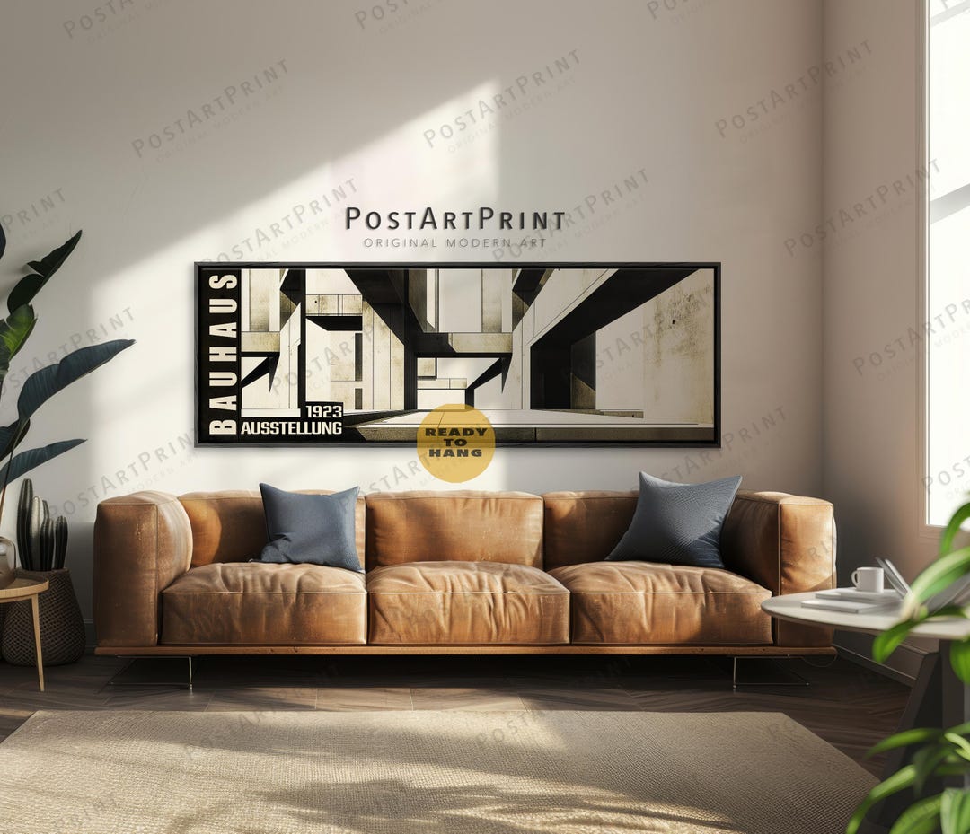 Bauhaus Exhibition Poster: Horizontal Architectural Wall Art - Etsy