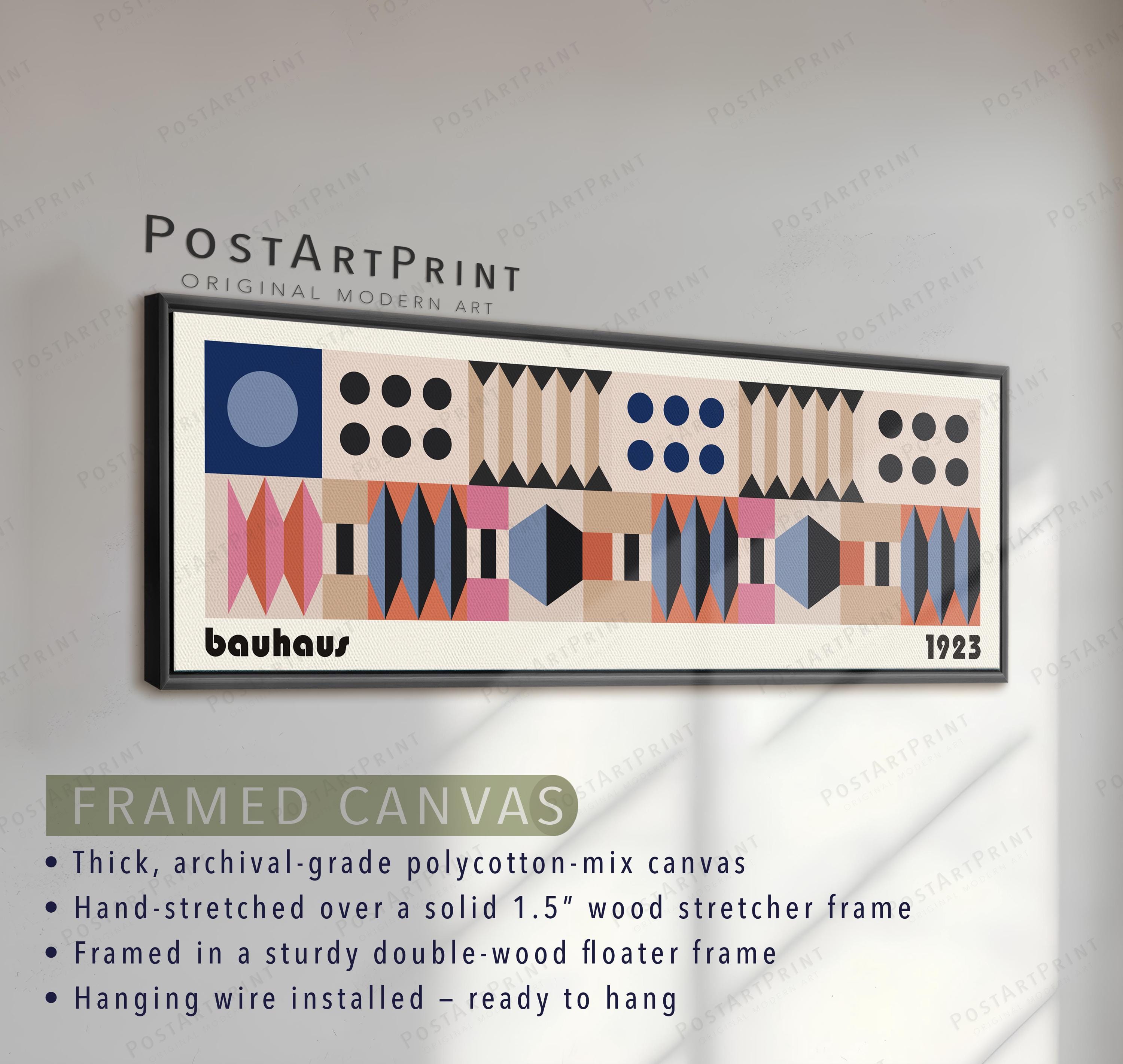 Framed Bauhaus Art Print: Mid Century Modern Canvas Wall Decor - Etsy