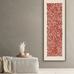 Abstract Long Horizontal Wall Art, Mid Century Modern, Panoramic Long ...