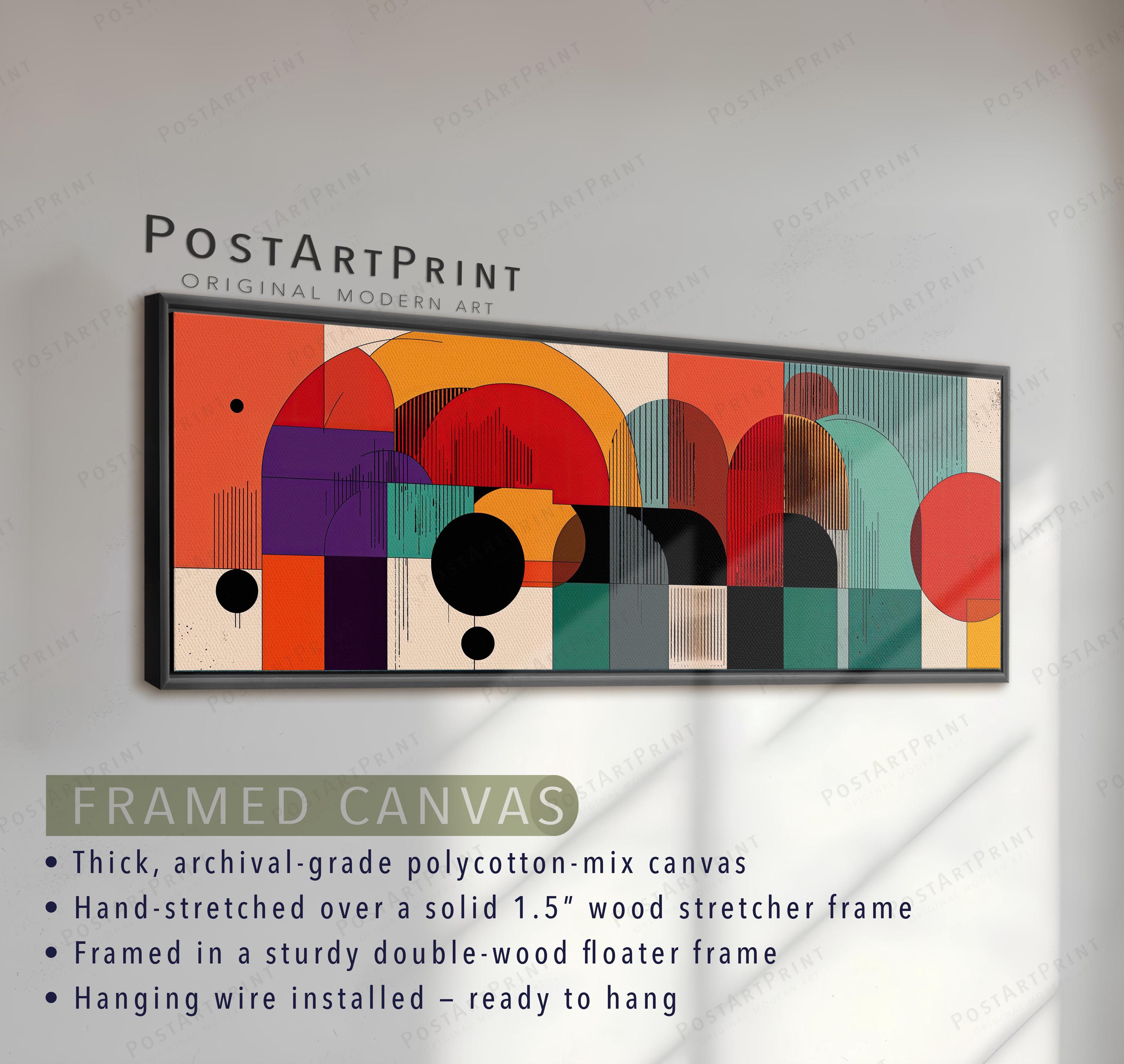 Geometric Bauhaus Art Print: Mid Century Modern Framed Wall Decor - Etsy