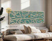 Tableau Panoramique Vertical Sur Toile - Déco Murale Moderne, Paysage Multicolore - Neuf