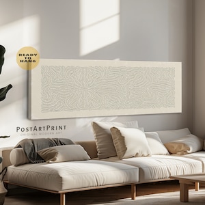 Horizontal Wall Art, Large Framed Poster, Long Narrow Wide Art, Oversized Framed Canvas, Panoramic Above Bed Decor, Mid Century Modern Art